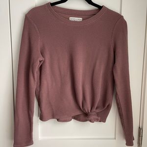 texture & thread madewell tie front top